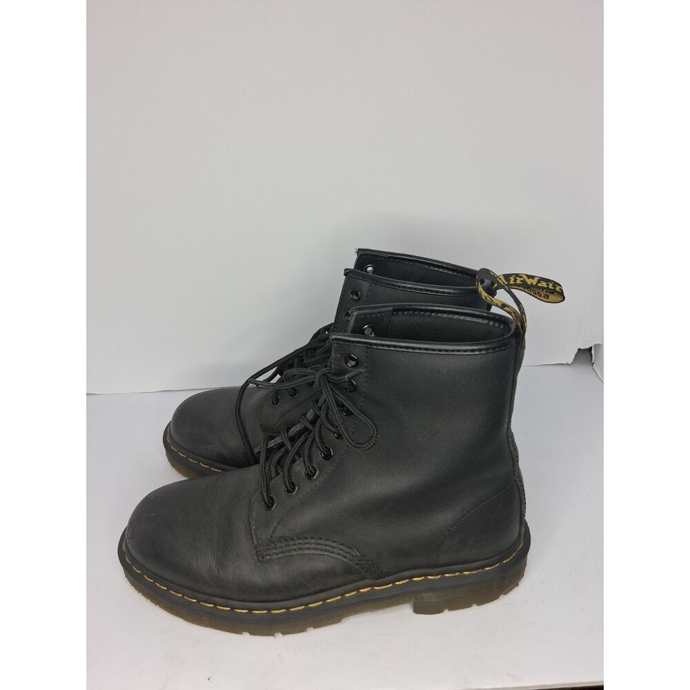 Dr Martens 1460 Black Leather Boots Mens 10 AirWair Lace Up Combat EU43 Shoe